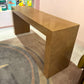 Vintage Karl Springer Style Faux Snake Embossed Console Table
