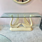 Vintage Swan Console Table with Glass Top