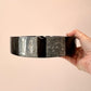 Vintage Black and Gray Checkered Marble Ashtray