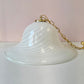 Vintage Large White Murano Glass Pendant Chandelier