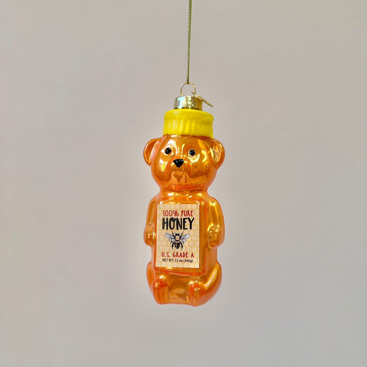 Honey Bear Glass Ornament