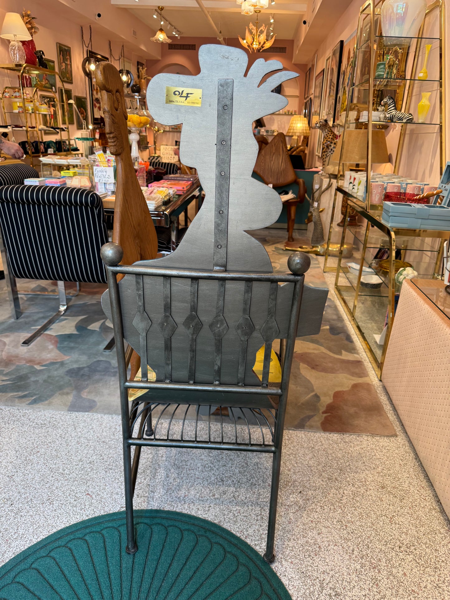 Vintage Hand Crafted Bentwood and Metal Picasso Chair by OLF