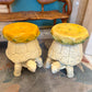 Vintage Extra Large Mid-Century Tortoise Stool
