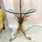 Vintage Capiz Shell Floor Lamp with Sheaf of Wheat Table