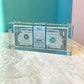 Vintage Lucite 1969 Stacked $100 One Dollar Bills Paperweight