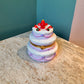Strawberry Birthday Cake Hand Painted Trinket Box