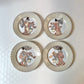 Vintage Set of 4 "Strolling Geisha" Appetizer Plates by Fitz & Floyd