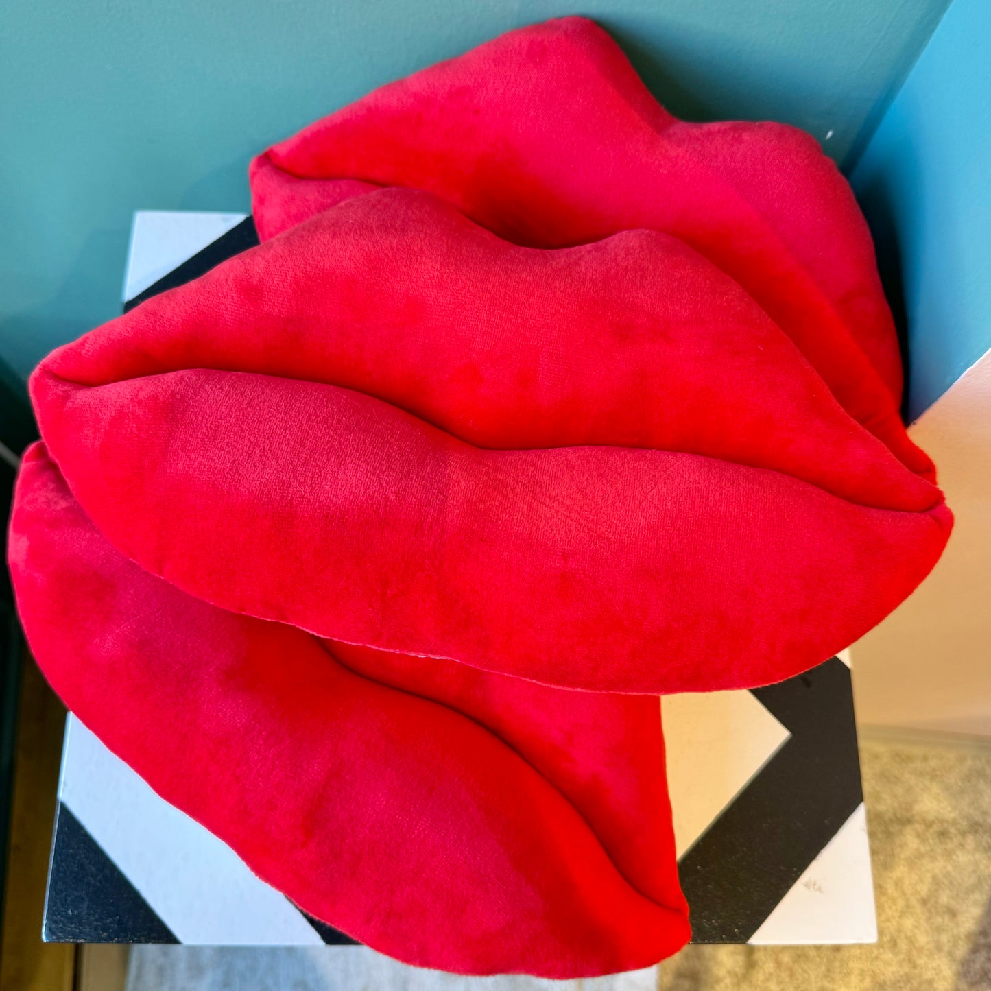 Red Velvet Lip Pillow