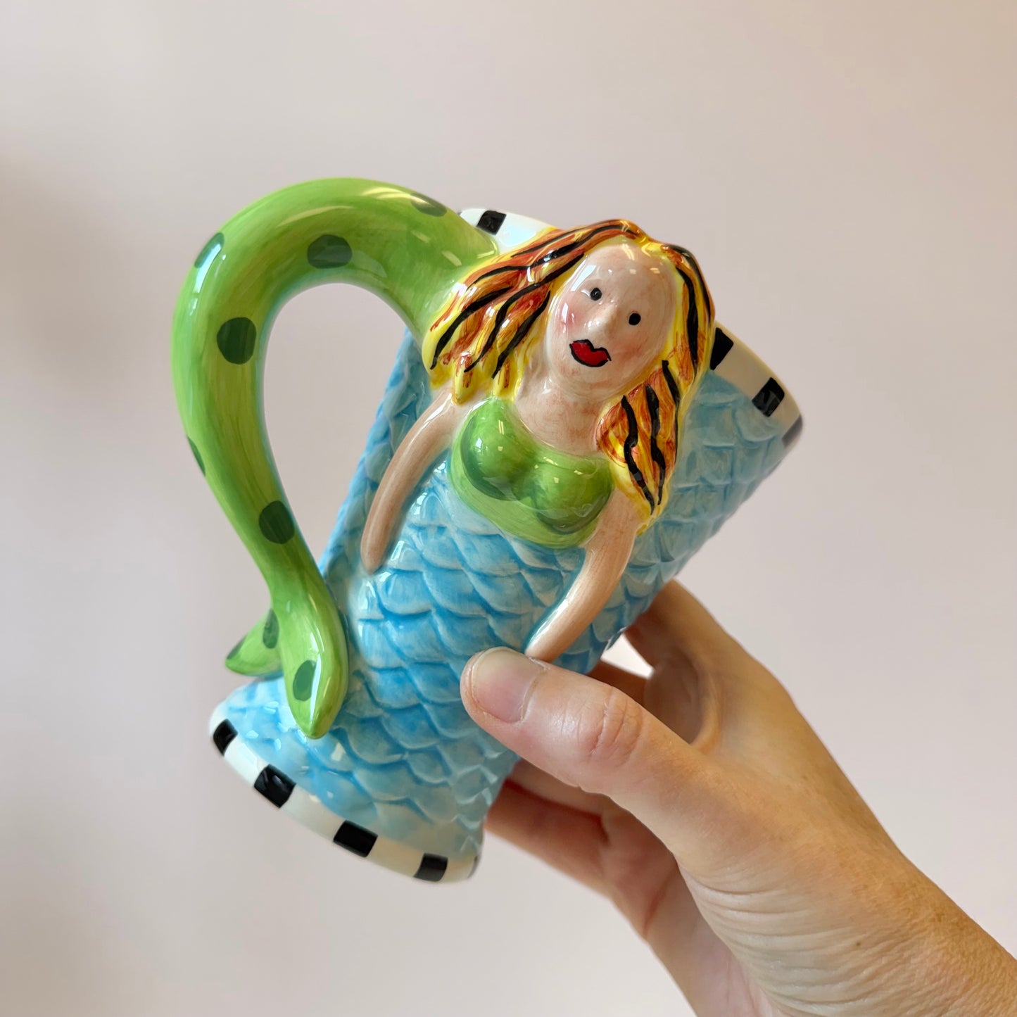 Vintage Pair of Novelty Mermaid Mugs