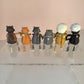 Vintage Set of 6 WMG Cooking Cat Shelf Sitters