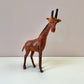 Vintage Leather Giraffe Statue