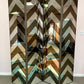 *ON HOLD. Vintage 4 Panel Chevron Mirrored Screen/Room Divider