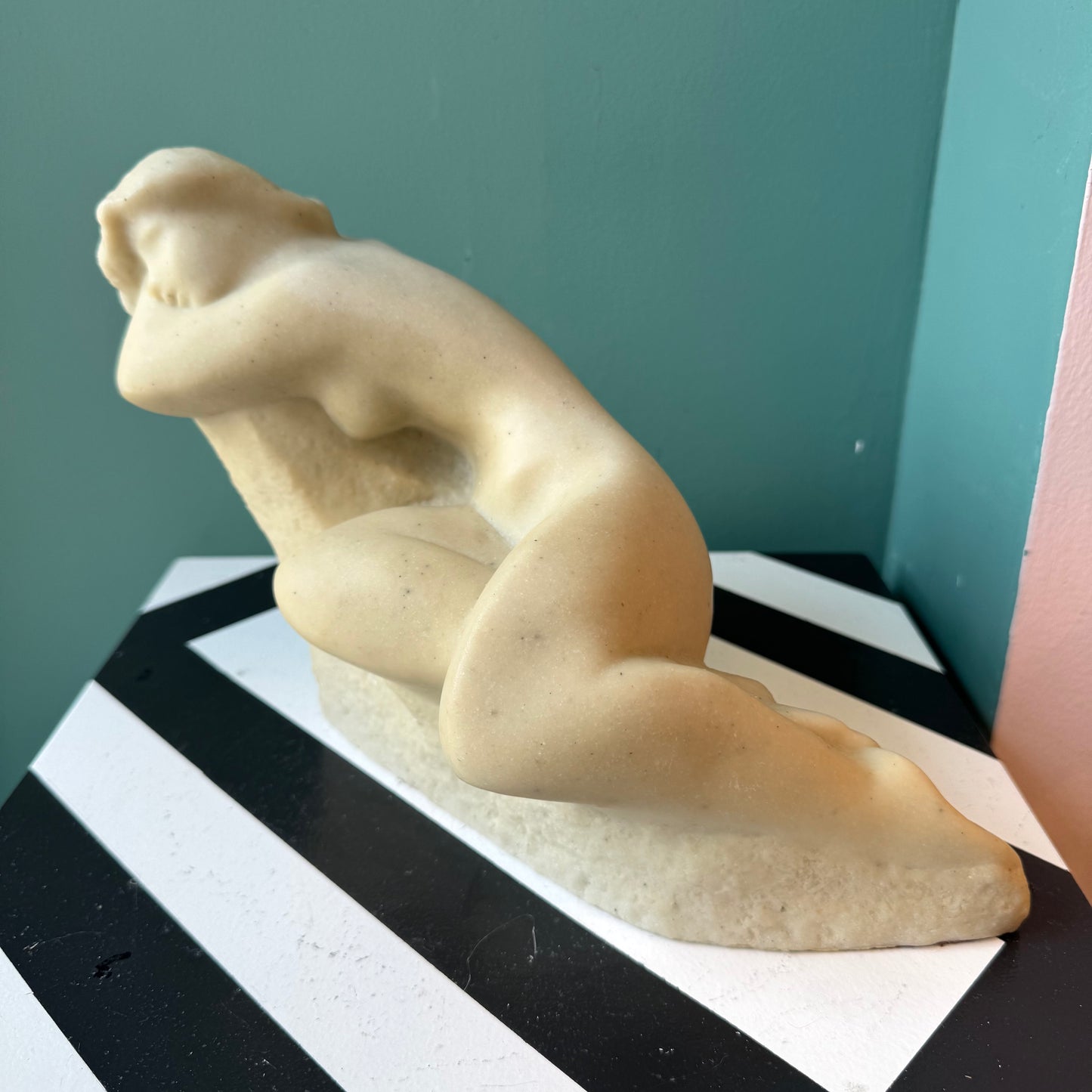 Mid Century Modern ‘The Dreamer’ Cast Resin Reproduction Sculpture by Vincent Glinsky - Signed