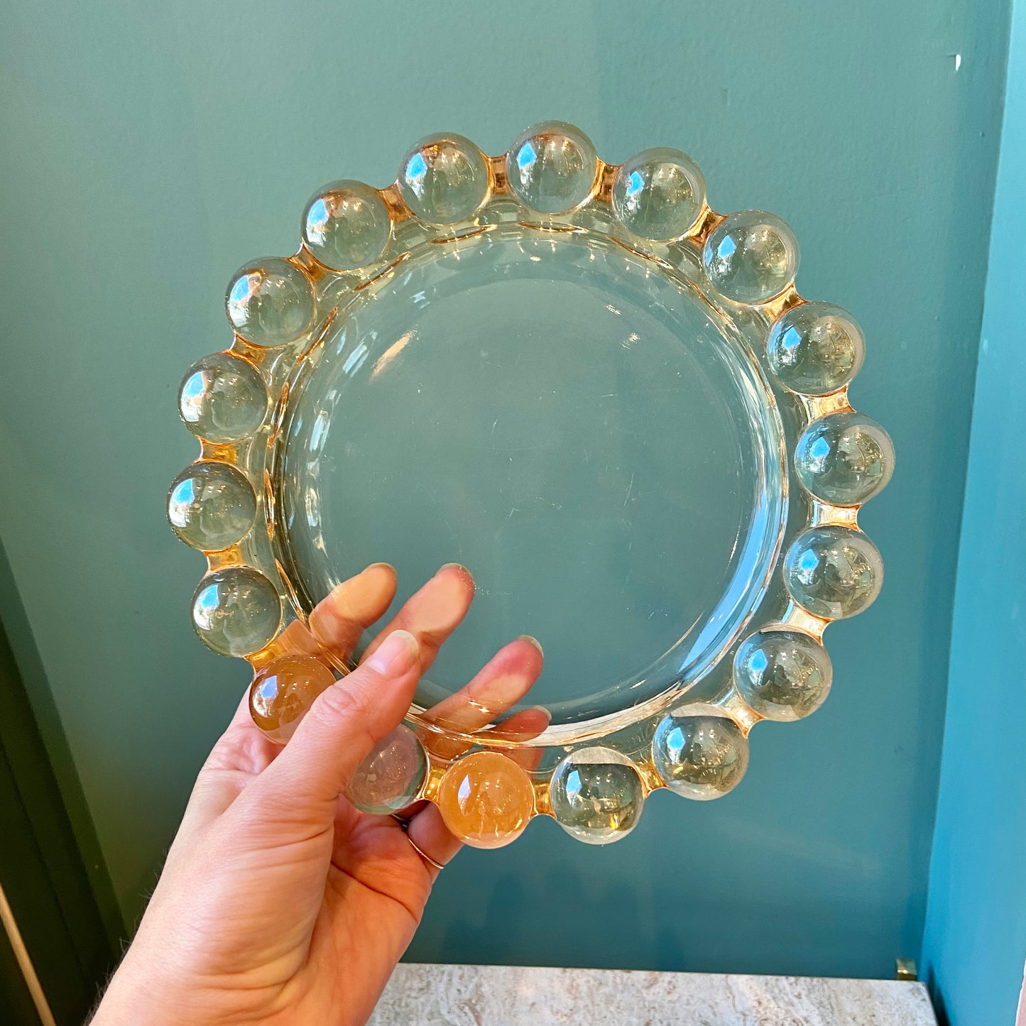 Large Vintage Pale Yellow Boopie Dish