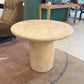 Vintage Tessellated Travertine Side Table by Casa Bique