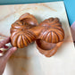 Vintage Hand Carved Wooden Swivel Top Box