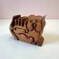 Vintage Wooden Cat & Mouse Puzzle Desk Organizer by Richard Rothbard