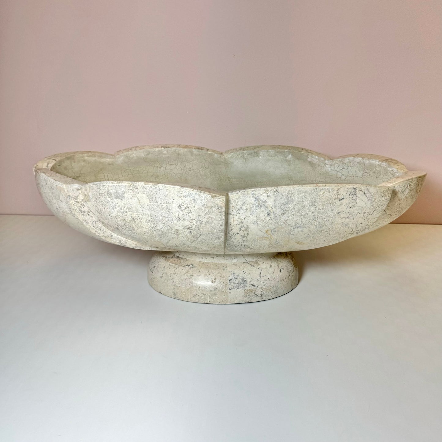 Vintage Large Tessellated Stone Bowl