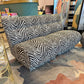 Vintage Zebra Modular Sectional Sofa/Slipper Chair Sold Per Piece