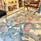 1980's Extendable Chrome and Glass Oval Dining Table by Design Instititute of America