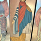 Vintage Art Deco Silver Leaf Tri-Fold Screen Room Divider