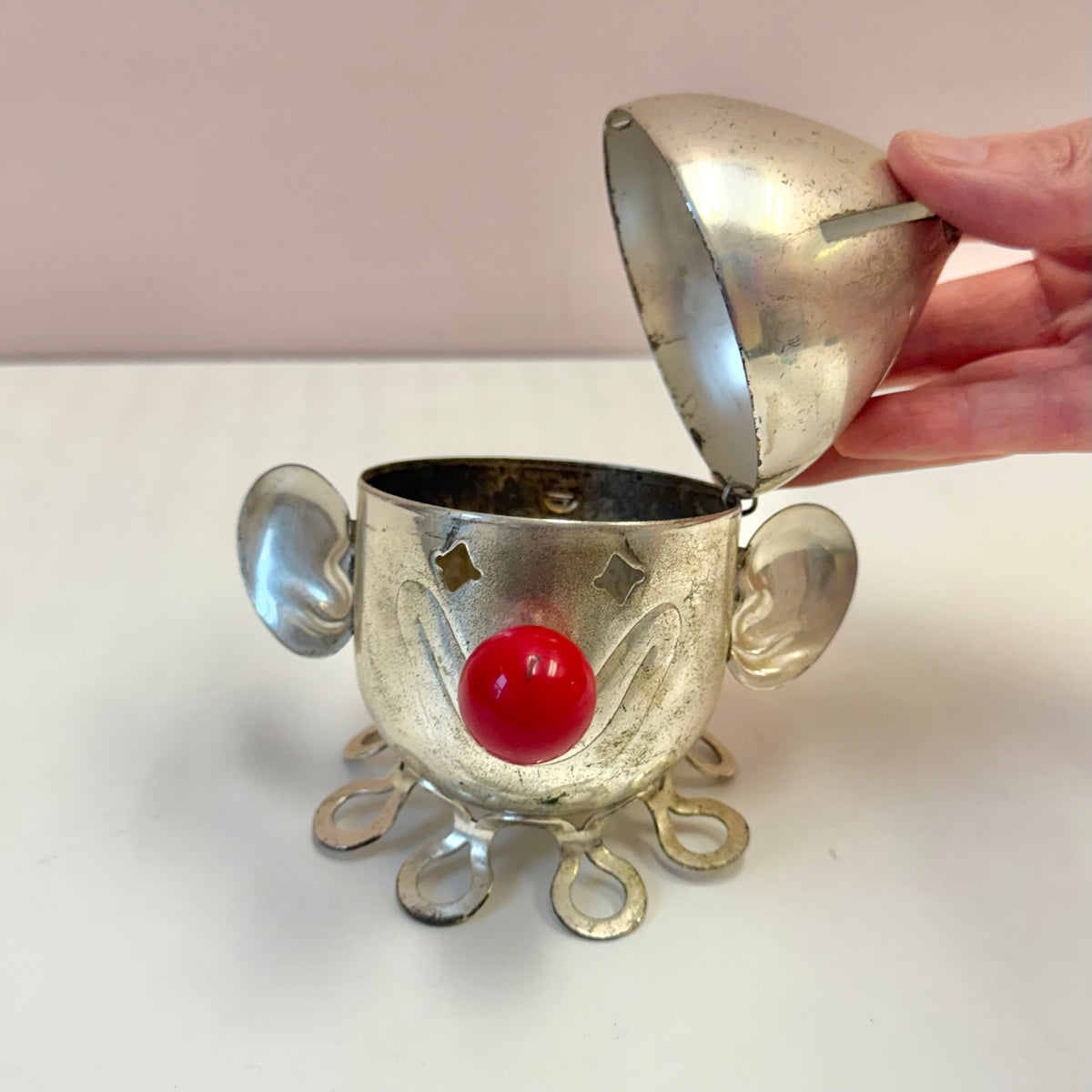 Vintage 1930's Tin Clown Coin Bank by Warren Dontigney for the Napier Co.