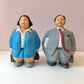 Vintage Chubby Business Couple Money Banks Attributed to L’Aquilone Italy