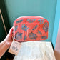Coral Velvet Makeup Bag by Elizabeth Scarlett