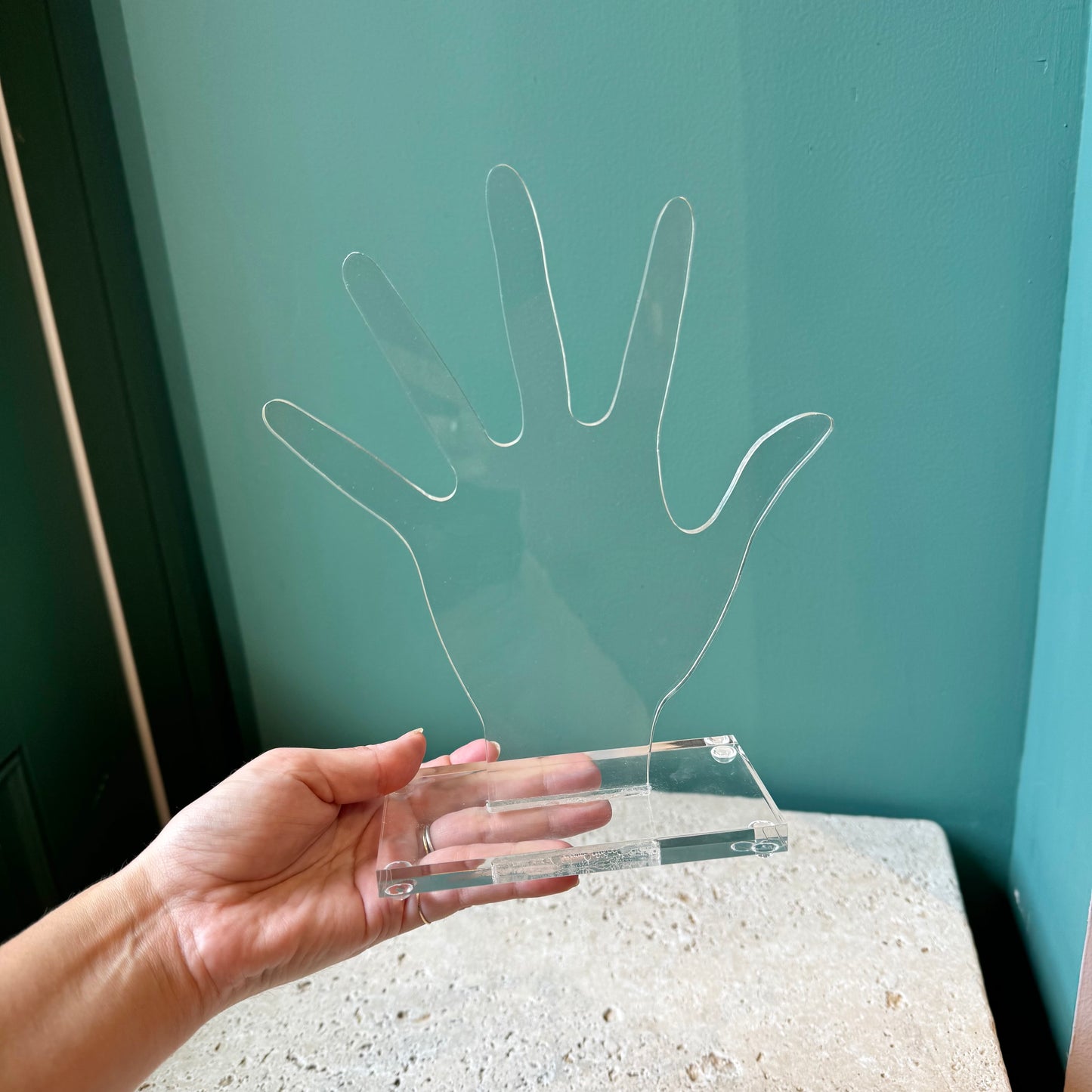 Vintage Acrylic Hand Jewelry Display Stand