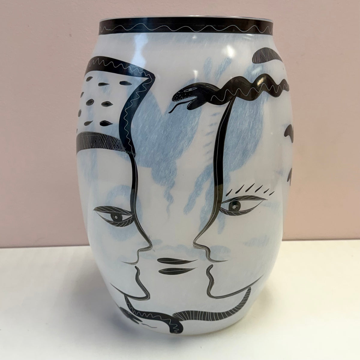 Vintage Kosta Boda Caramba Art Glass Vase by Ulrica Hydman-Vallien