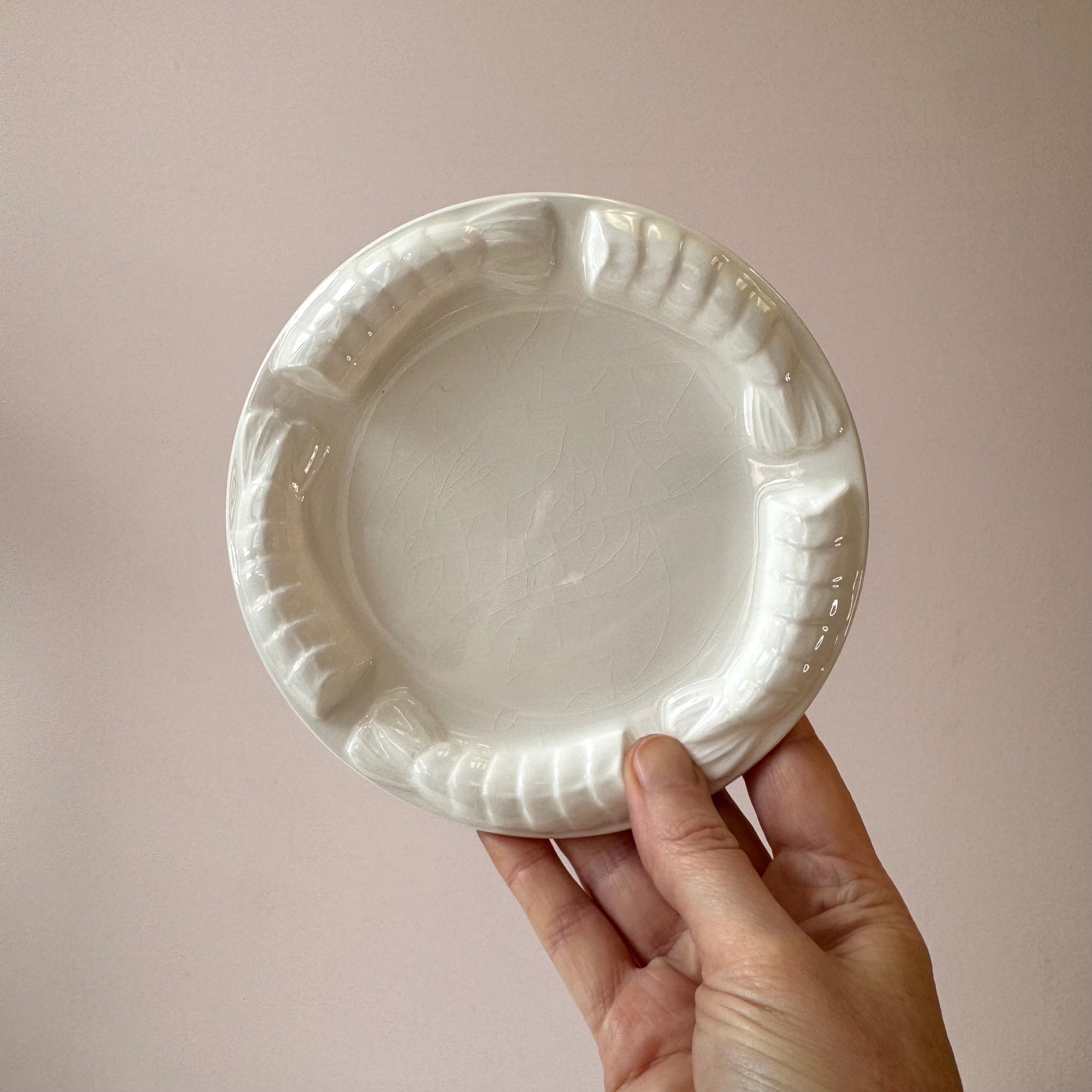 Vintage Set of 6 Ceramic Shrimp Appetizer Plates by Shafford Japan
