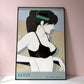 Vintage Framed "The Playboy Portfolio" Serigraph Print by Patrick Nagel