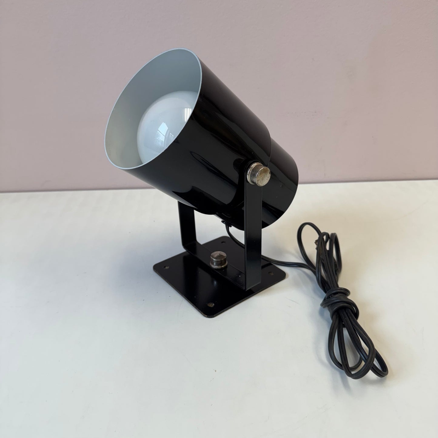 Vintage Black Metal Adjustable Spotlight Lamp