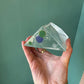 Pair of Vintage Lucite Owl Triangular Block Bookends by Will Hardy