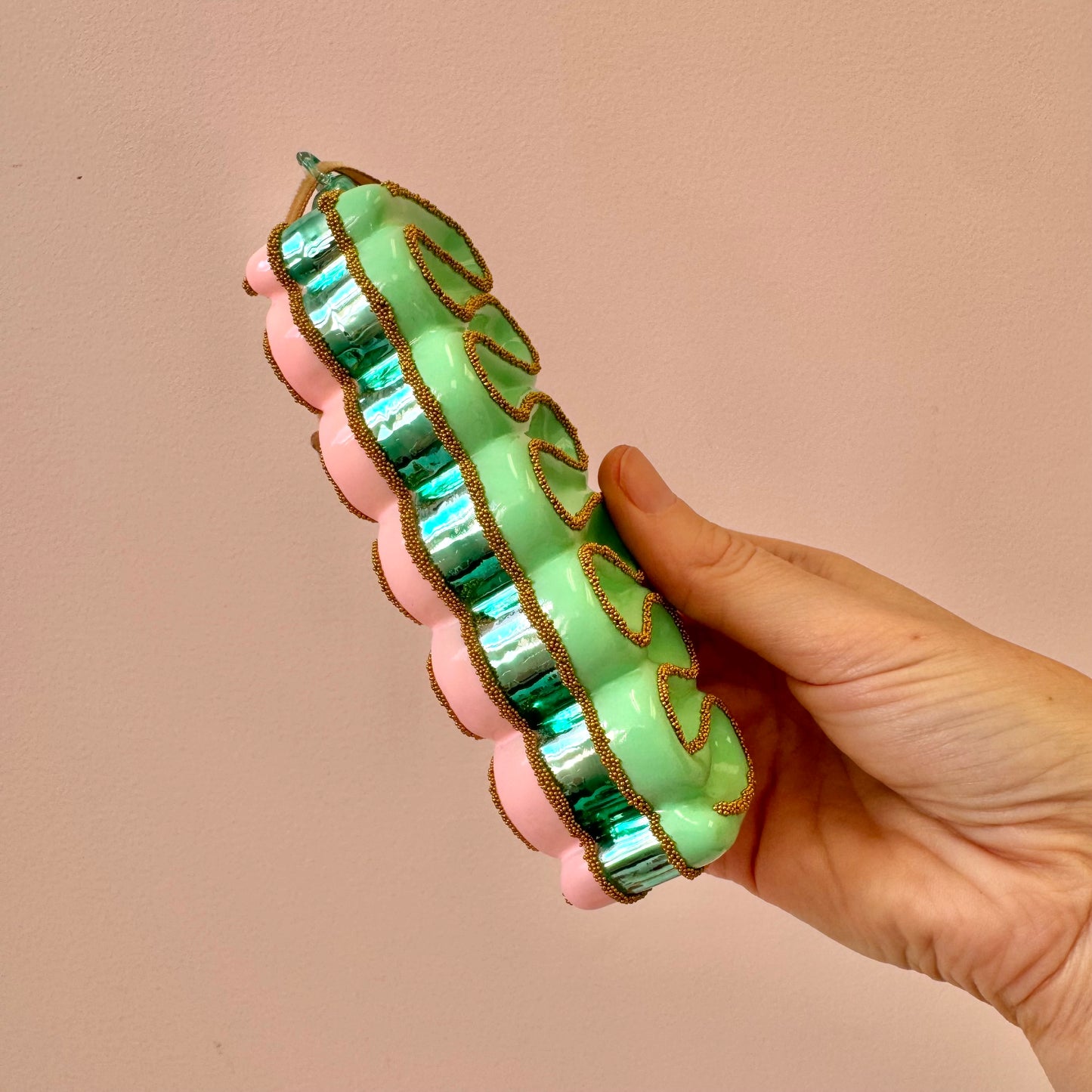 Glass Ribbon Candy Ornament