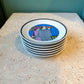 Set of 6 Vintage Philippe Deshoulières Art Deco Cocktail Plates