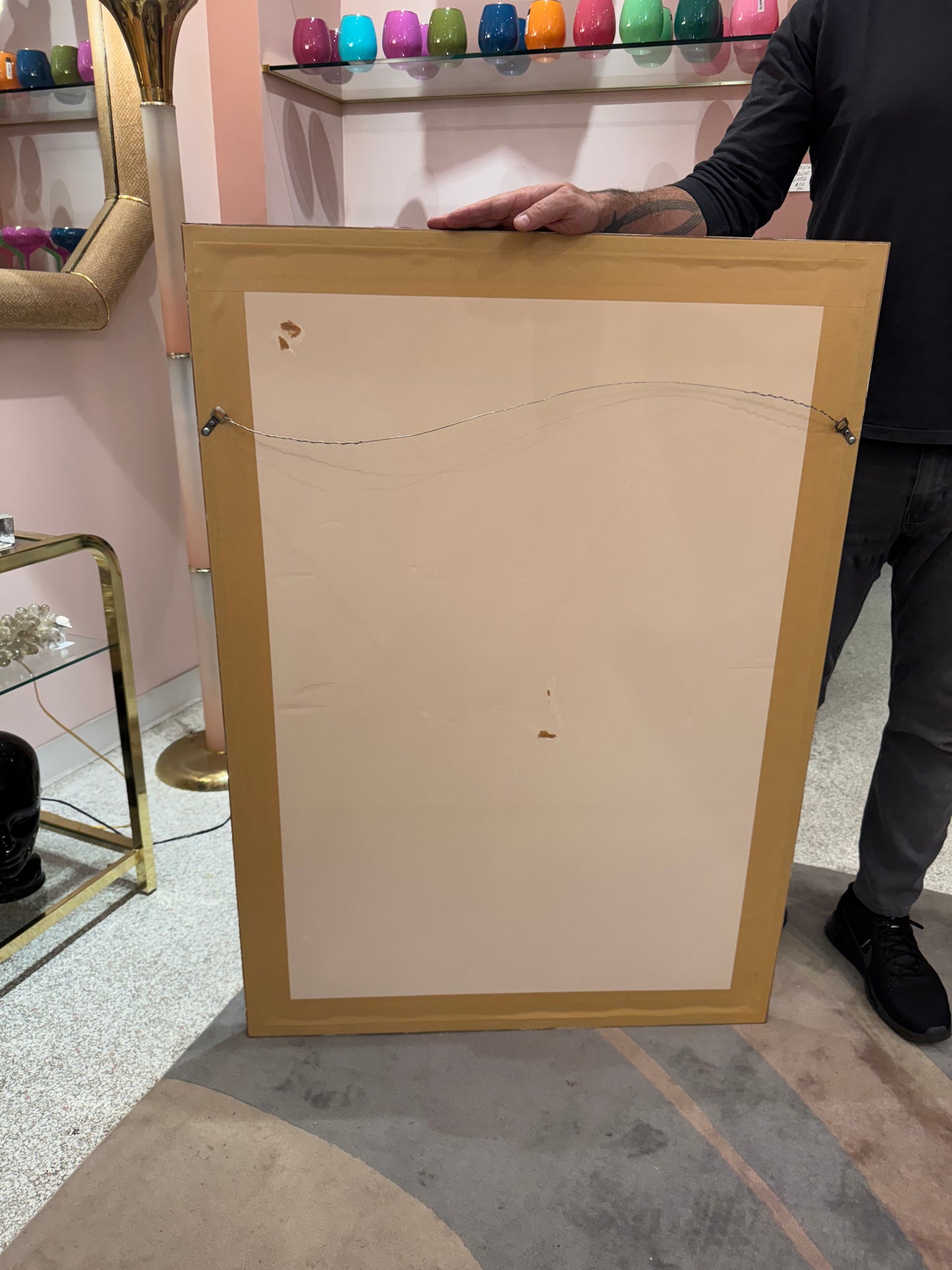 Vintage Framed Patrick Nagel Serigraph Titled "Commemorative #4"