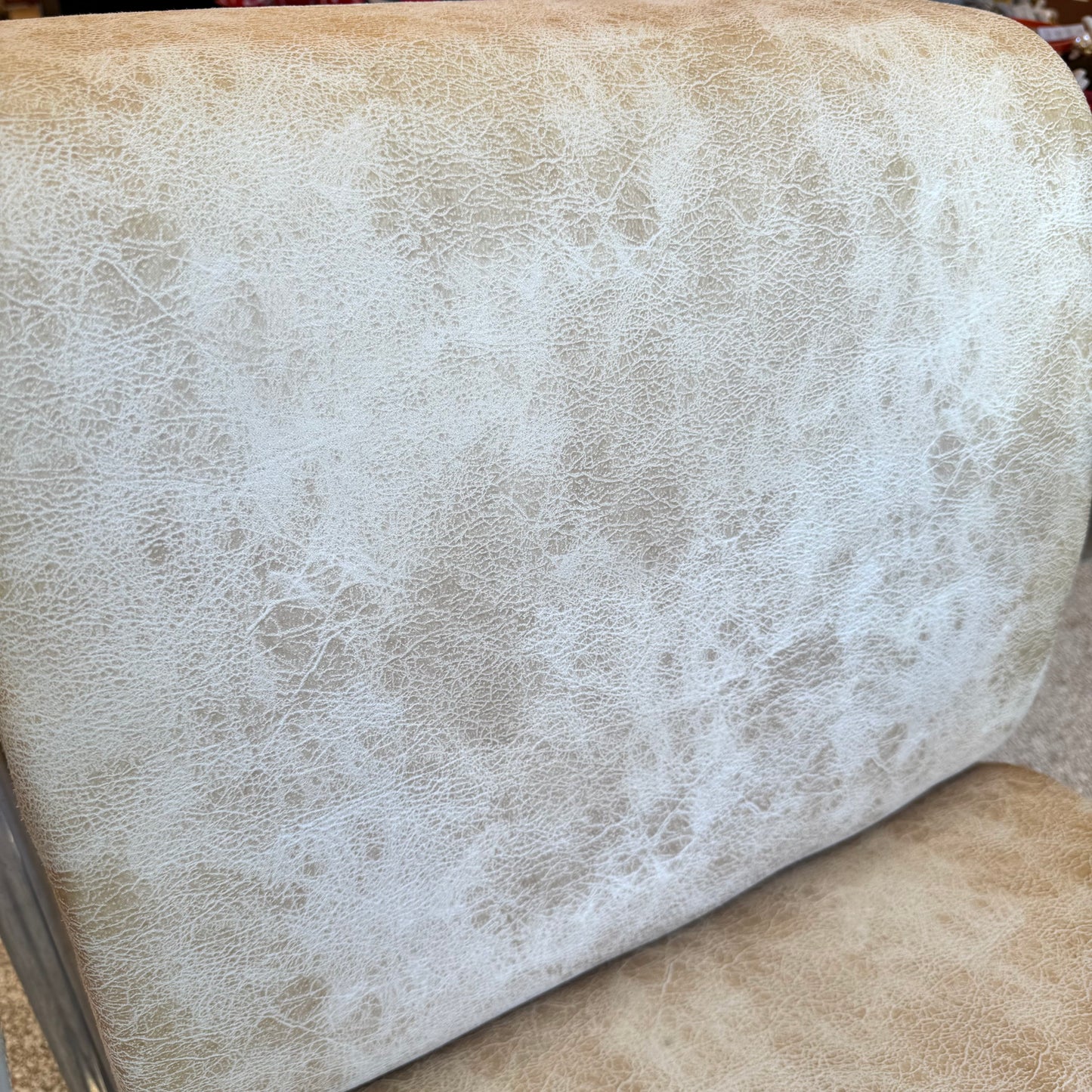 Vintage Chrome and Crackled Faux Leather Chair by Peter Protzman for Herman Miller/item