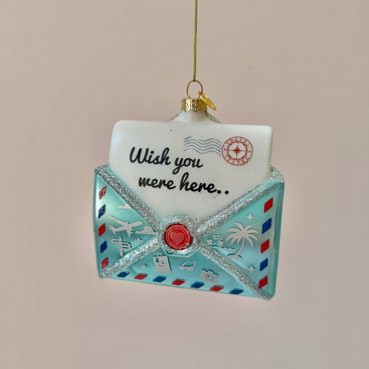 Wish You Were Here Letter Ornament