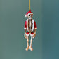 Skeleton Santa Ornament