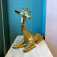 Vintage Large Brass Giraffe Statue