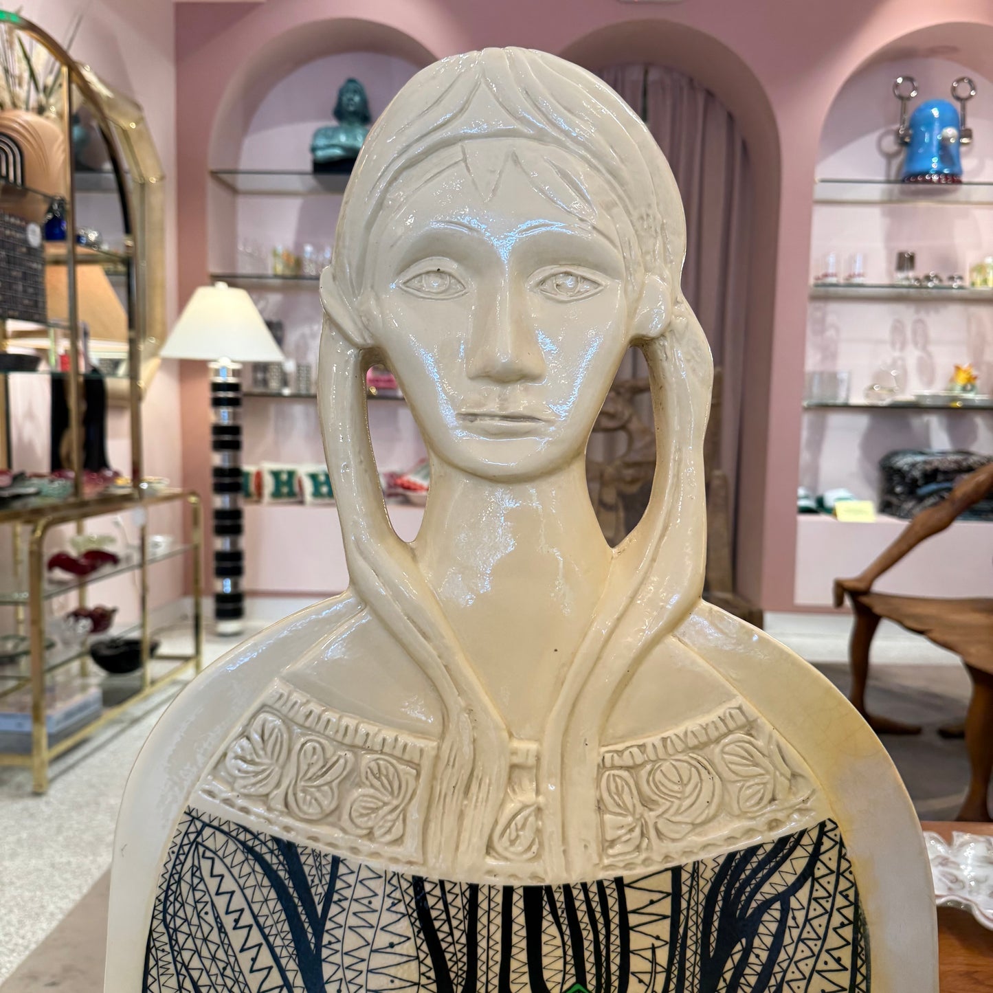 Vintage Pair of Man and Woman Fiberglass "Chairacters" by Altina Schinasi