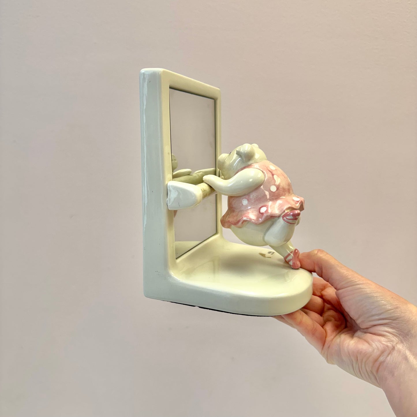 Vintage Flashdance Ballerina Pig Bookends by Fitz & Floyd
