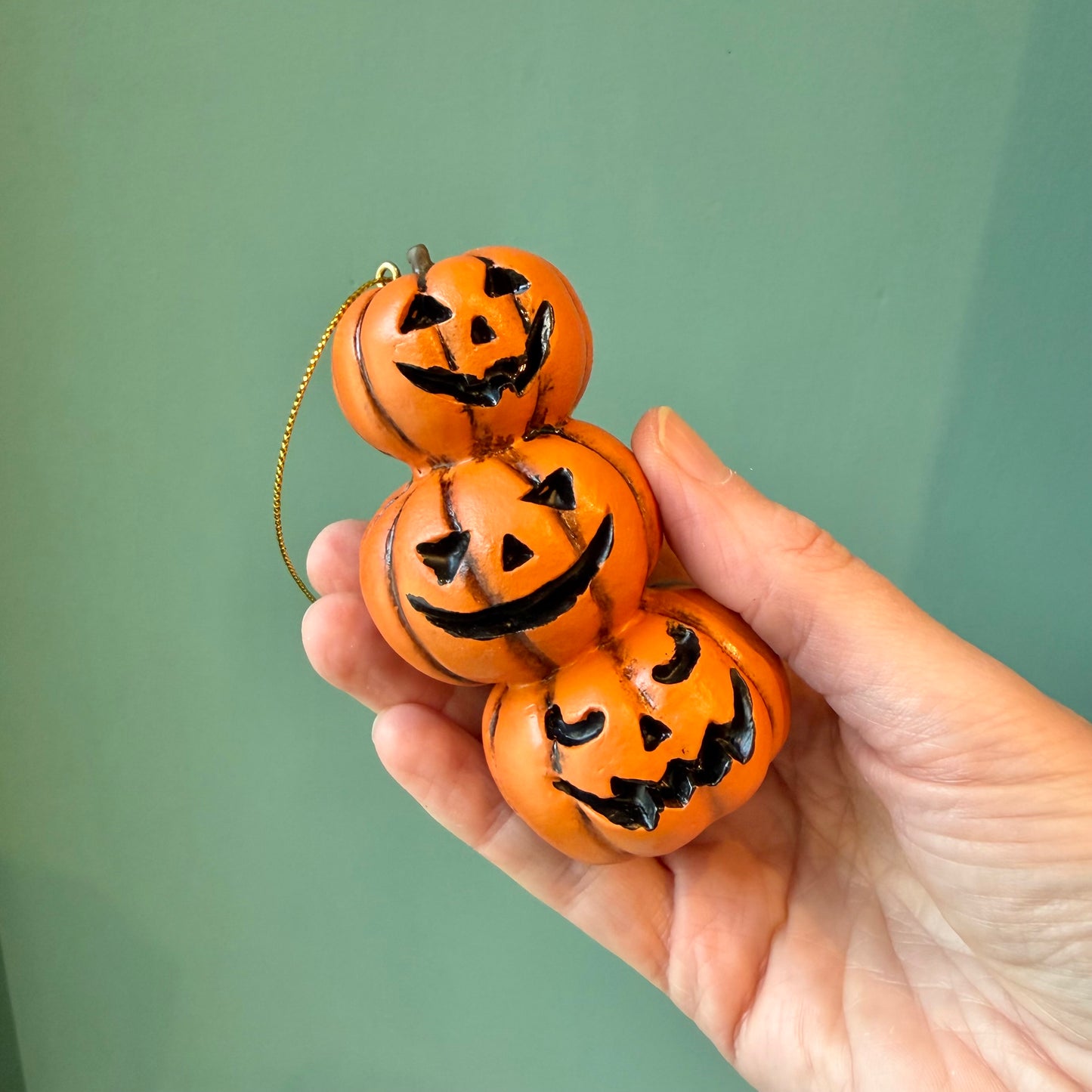 Stack of Jack-o'-Lanterns Pumpkin Ornament