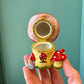 Mushroom House Hand Painted Trinket Box