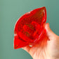 Vintage Small Red Bullicante Murano Glass Ashtray