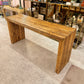1970's Gabriella Crespi Style Bamboo Console Table