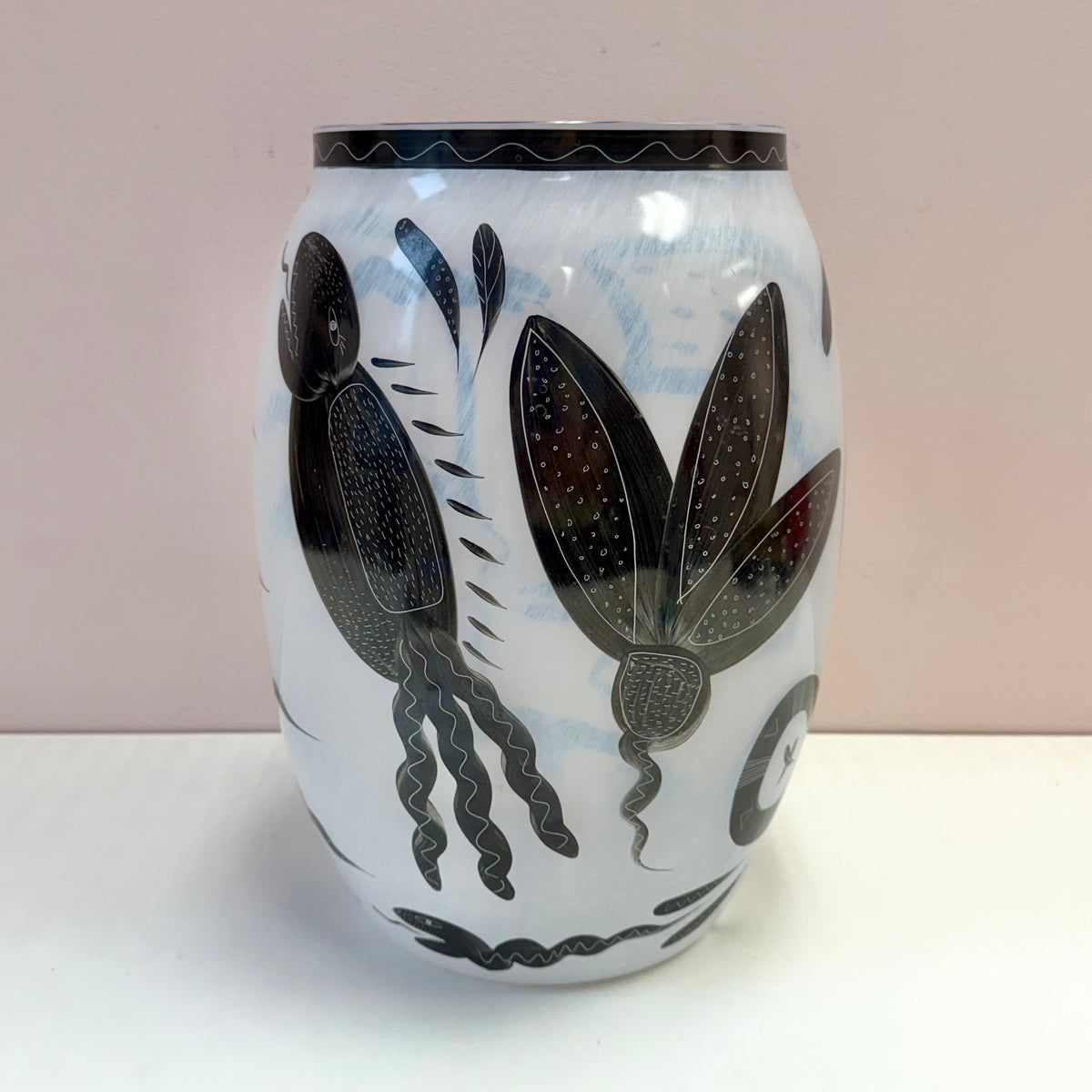 Vintage Kosta Boda Caramba Art Glass Vase by Ulrica Hydman-Vallien