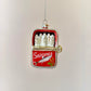 Can of Sardines Glass Ornament