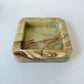 Vintage Chunky Faux Green Onyx Resin Ashtray